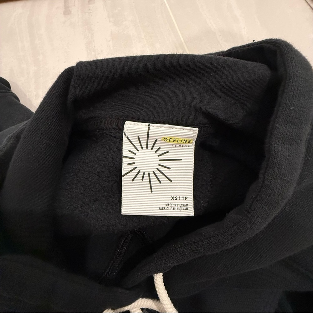 Aerie OFFLINE Cloud Fleece Hoodie Black XS - Picture 4 of 5